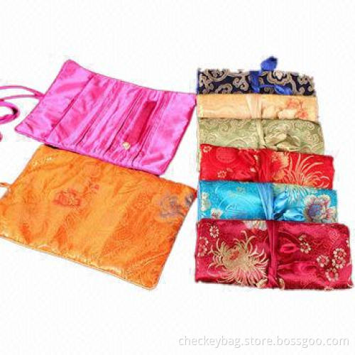 Jewelry Pouch, Made of Silk and Satin